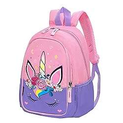 POWOFUN13 inch Kids Toddler Preschool Travel Backpack Kindergarten Cool Cute Cartoon Schoolbag Unicorn Bookbag For Girls Boys （Unicorn Purple）