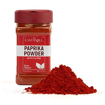 Eastanbul Paprika Powder, 5.3oz, Hungarian Style Paprika, Paprica Seasoning, Spice Flavor Enhancer, Ground Vibrant Red Paprica, Tatli Kirmizi Toz Biber