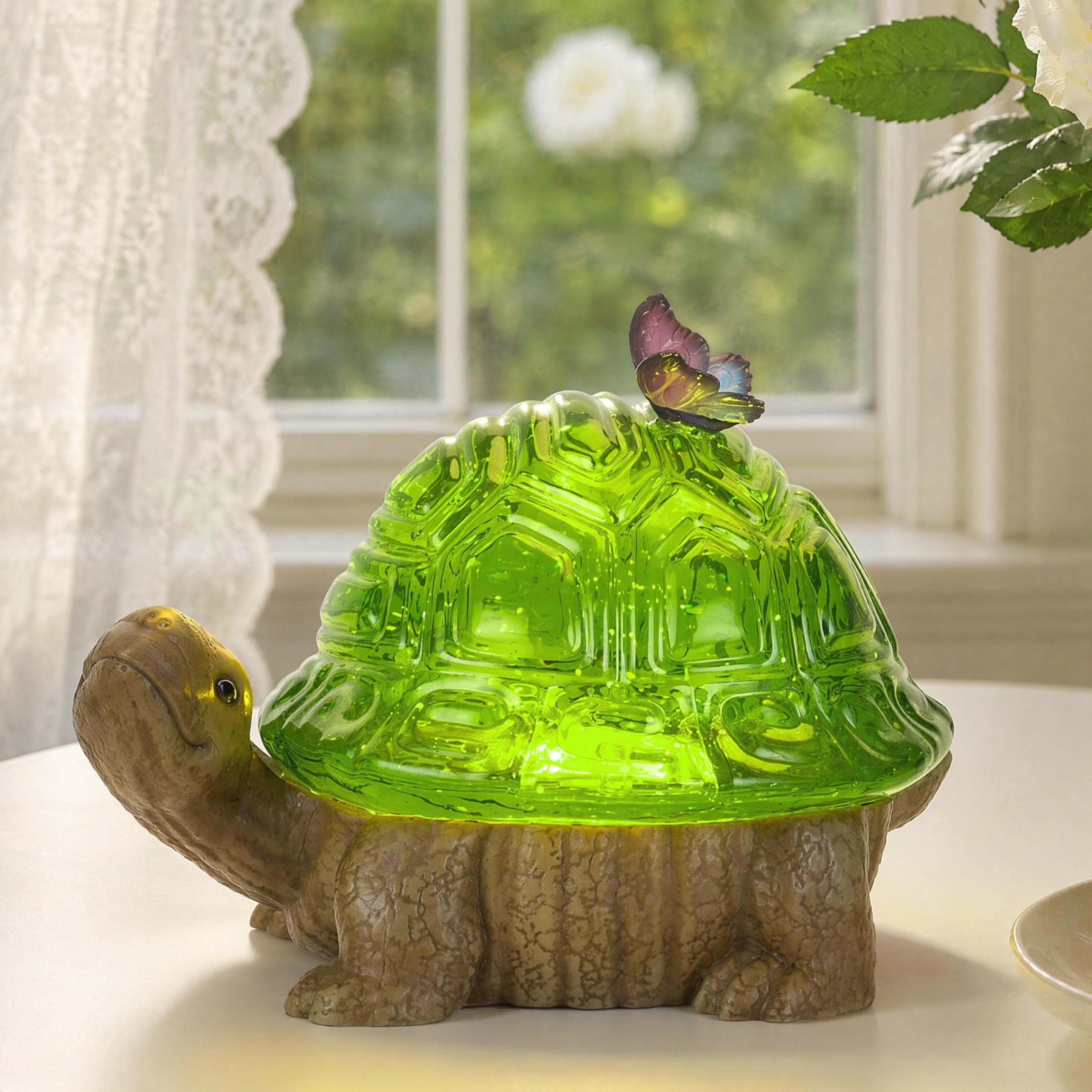 Photo 1 of ** may or may not work **
Spring Turtle Snow Globe Decor with 6H Timer, Swirling Glitter Water Globe Tortoise Spring Decoration, USB/Battery Operated, Turtle Glowglobe for Spring Holiday Home Decor and Gift