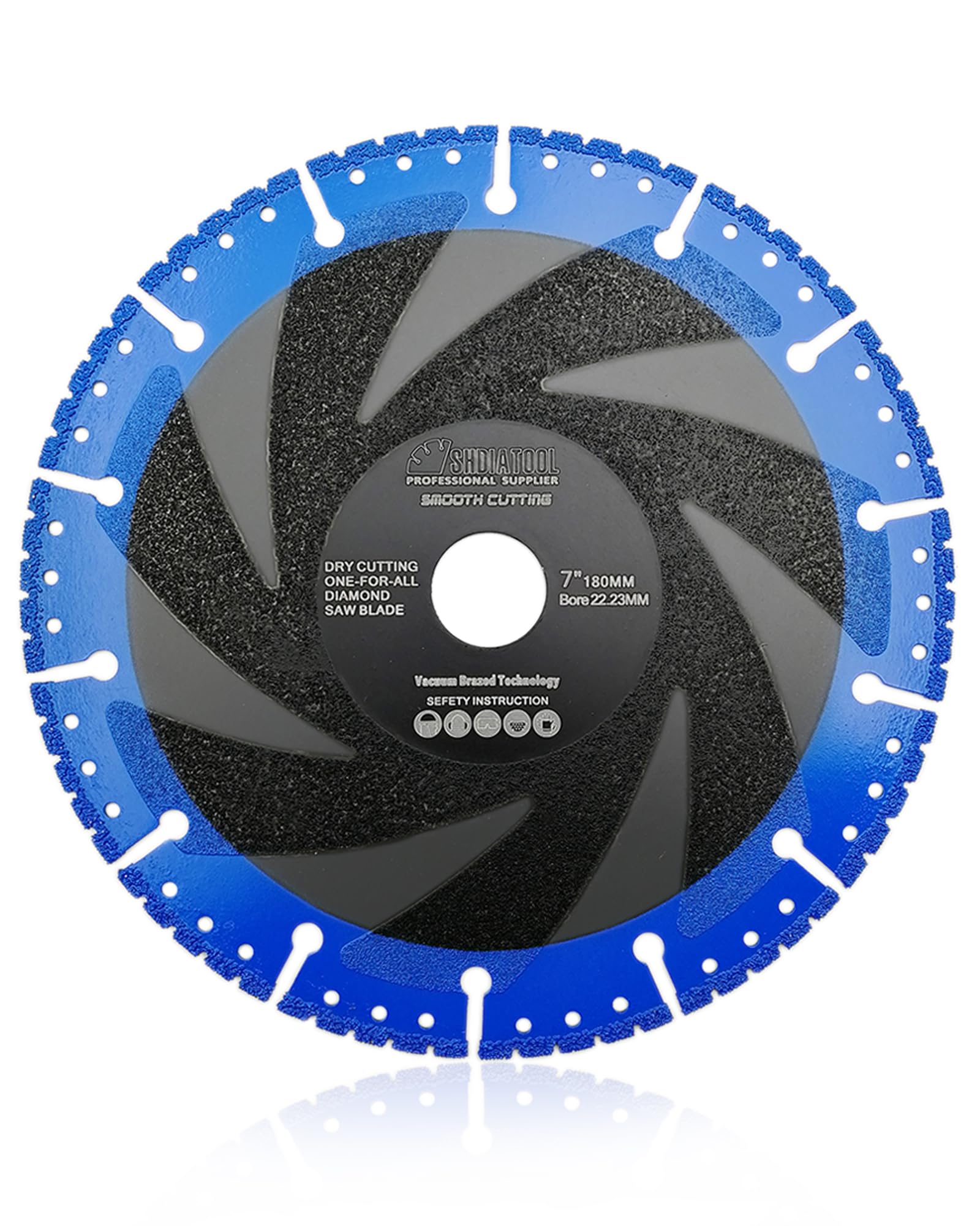 SHDIATOOL 7 Inch Metal Cutting Diamond Blade All Purpose Cut Off Wheel for Rebar Sheet Metal Angle Iron Stainless Steel