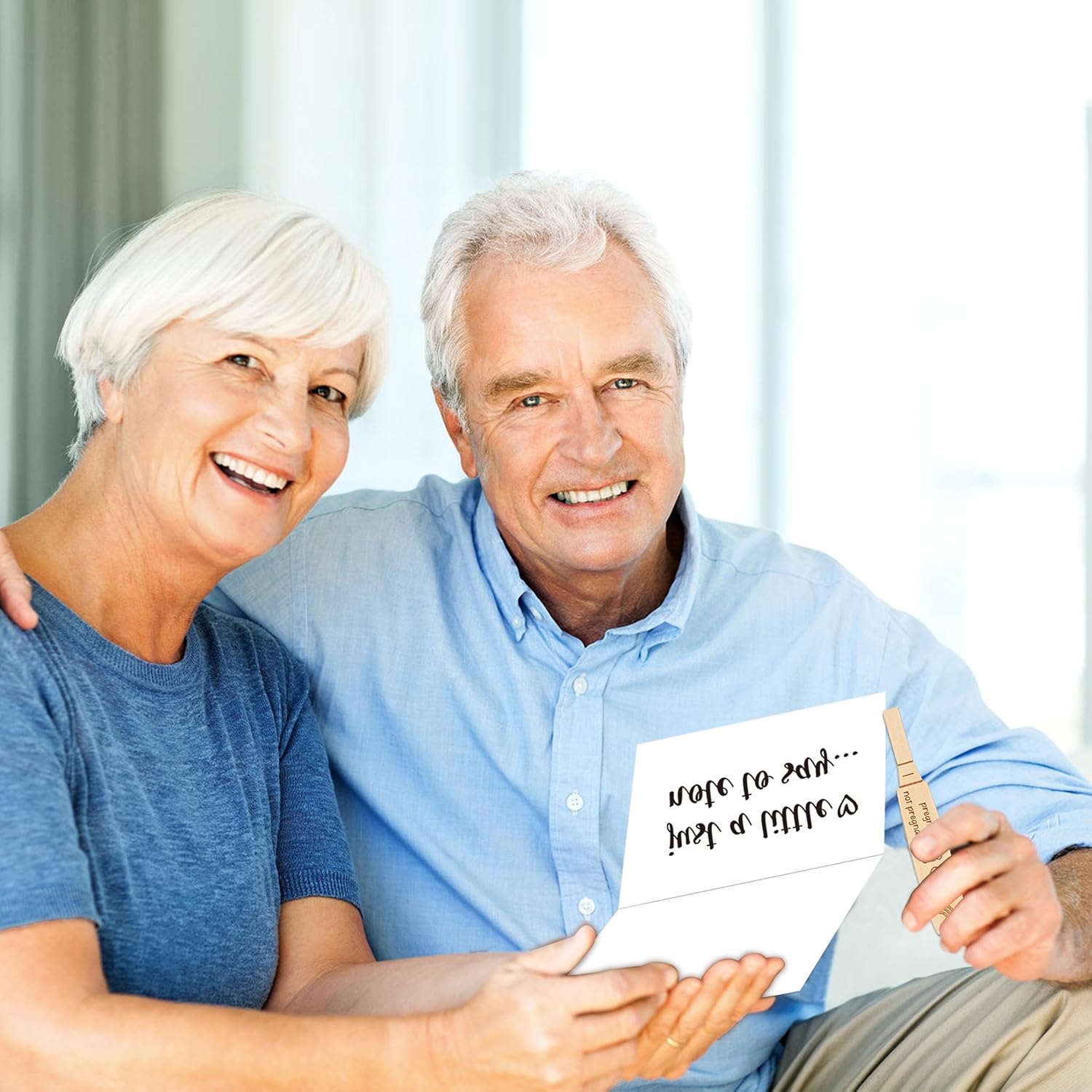 Pregnancy Announcement for Grandparents, Baby Reveal Ideas Gifts - Promoted to Grandma & Grandpa Coffee Mug Set, Sweet Little Blessing Baby Onesie, Wooden Positive Pregnancy Test, Baby Reveal Card - Image 6