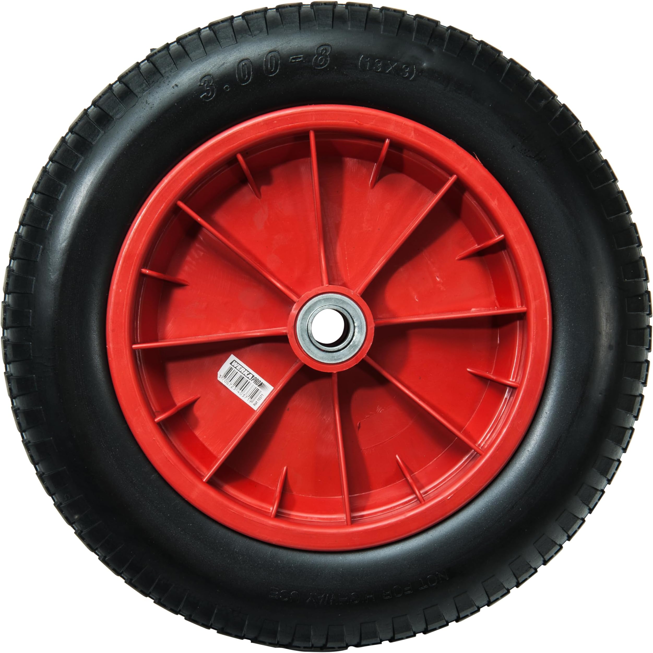 Roue Increvable 14'' 360x85 Alésage 10mm WerkaPro - Polyuréthane Robuste Pour Chariot, Diable Et Brouette