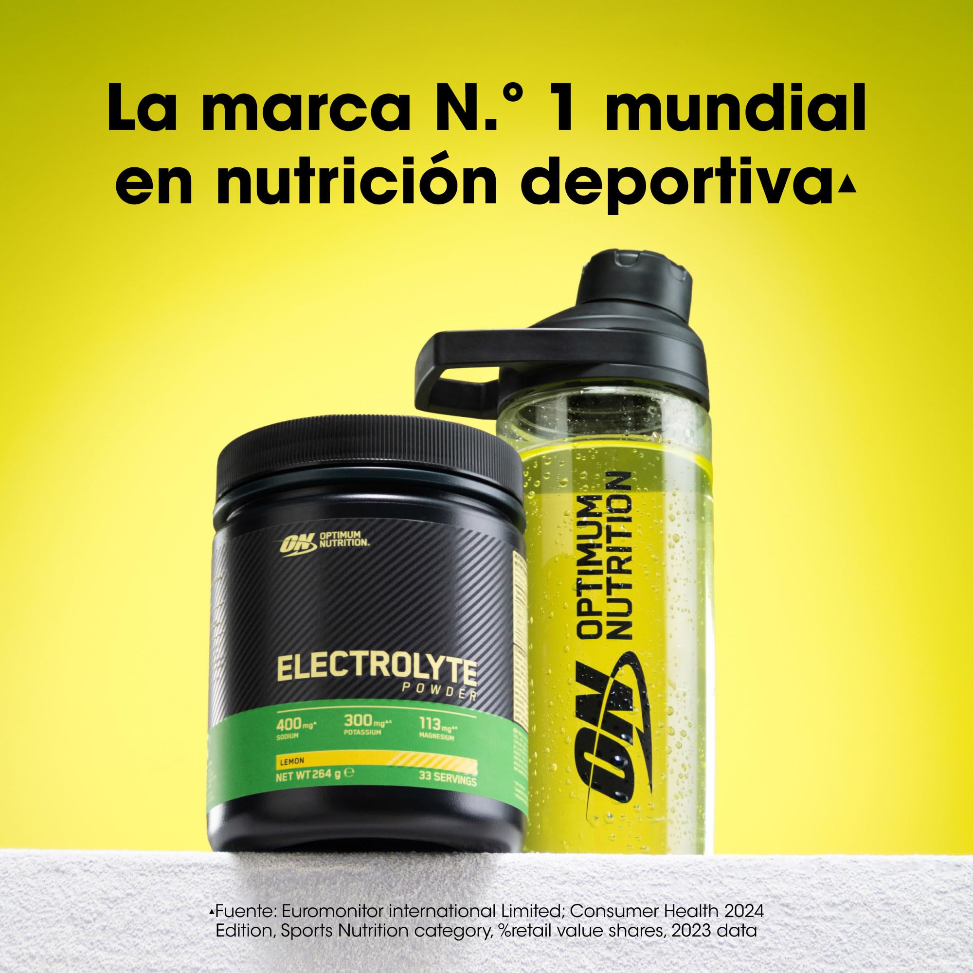 Optimum Nutrition Electrolitos en Polvo, Sabor Limón, Fórmula Lista para Mezclar con Sodio, Magnesio y Potasio para Entrenamientos Intensos, 264 g, 33 Raciones