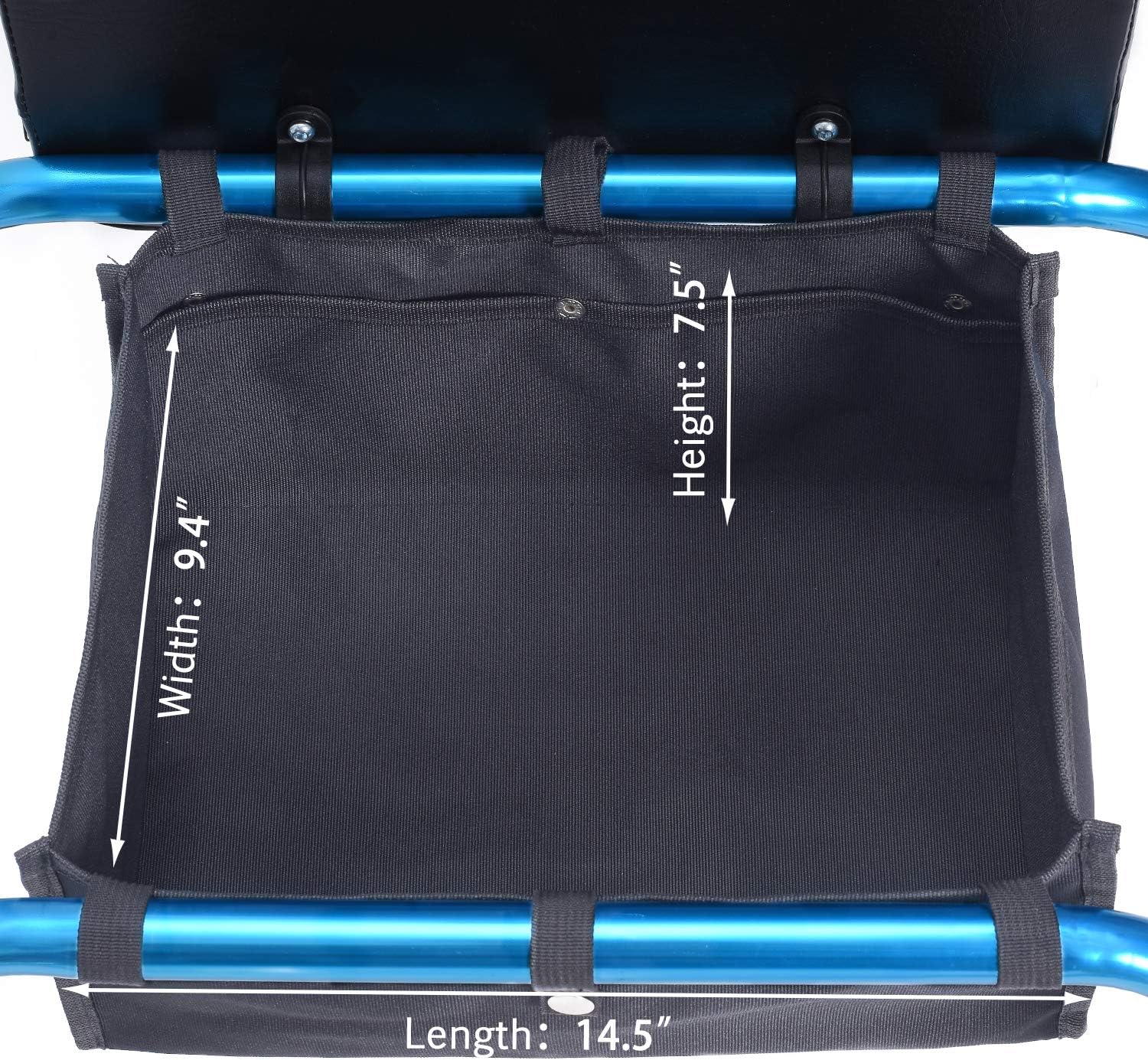 AROUY Large Walker Bag Under Seat for Four Wheel Rollator, Rollator Bag Tote Organizer Pouch Storage to Walkers for Senoirs, Walker Accessories (Black, L) : Health & Household