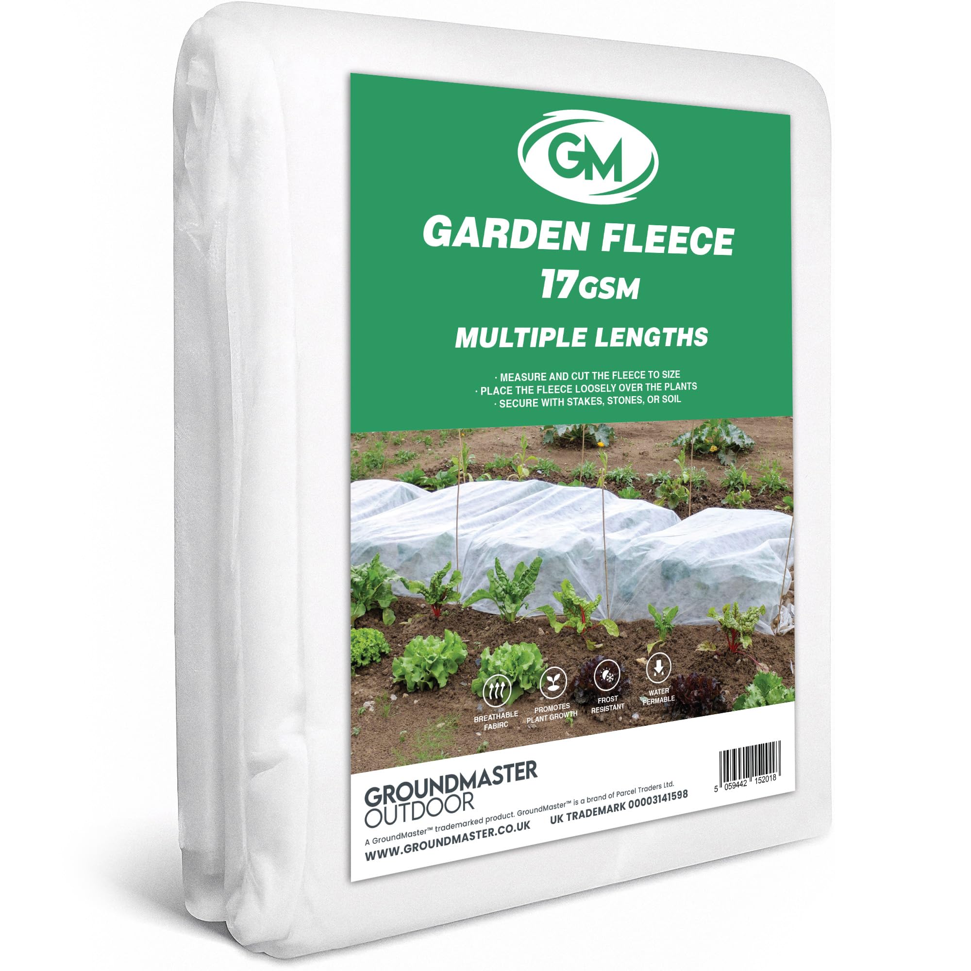 Garden Plant Fleece Cover - Horticultural Fleece Fabric Creates a Breathable Membrane That Lets in Light, Moisture, and Air - Frost Protection Winter Cover for Outdoor Plants (17gsm, 1m x 20m)