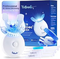 VieBeauti Teeth Whitening Kit with LED Light - 35% Carbamide Peroxide for Sensitive Teeth, Fast Cool Mint Results