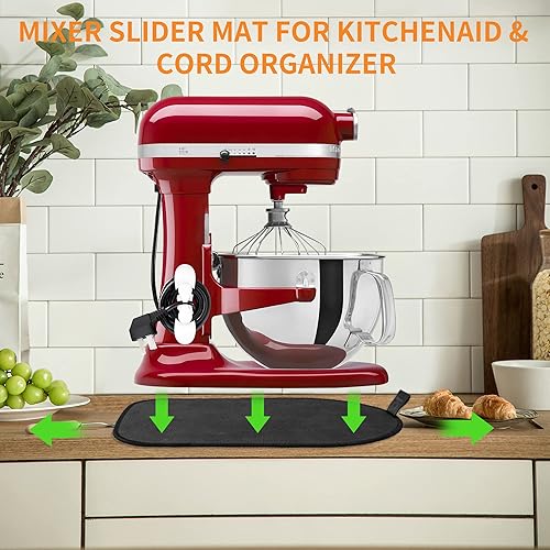Miniatura 2 de Alfombrilla deslizante para mezclador Kitchenaid, tapete deslizante para mezclador Kitchenaid para tazón de 5-8 cuartos de galón con elevador de