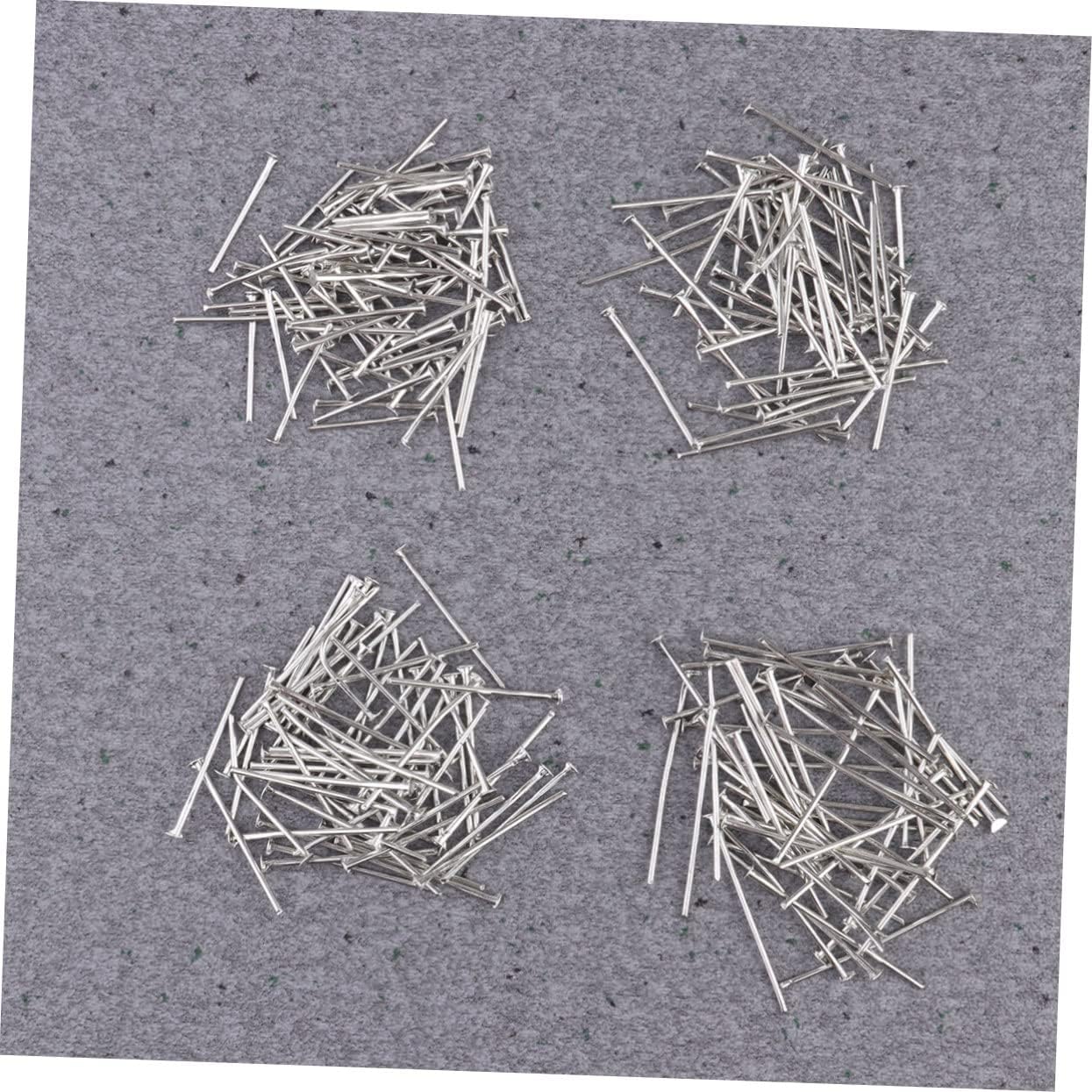 EXCEART 20 Pack T-Shaped Needle Flat Head Jewelry Making Kit for Necklace Bracelet DIY Silver