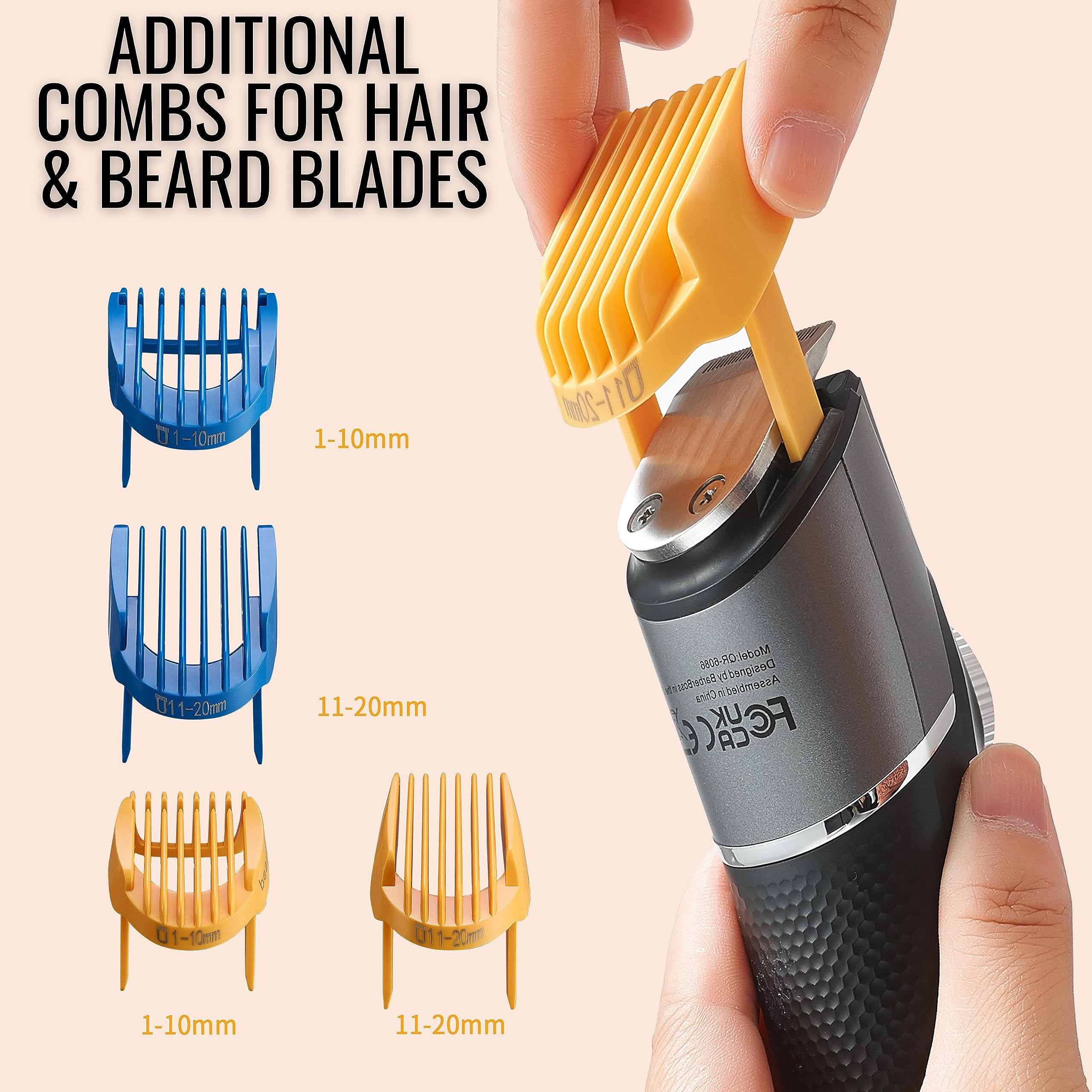 BarberBoss 3 in 1 Facial Grooming Kit, Hair, Detail & Beard Trimmer, Men’s Hair Clipper, Precision Control Dial - Image 4