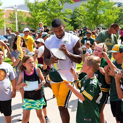 Miniatura 6 de Motionchic 8 pelotas inflables de fútbol americano con autógrafo, tamaño 9, con 8 soportes, 8 bolígrafos distintivos y 1 bomba para trofeo,