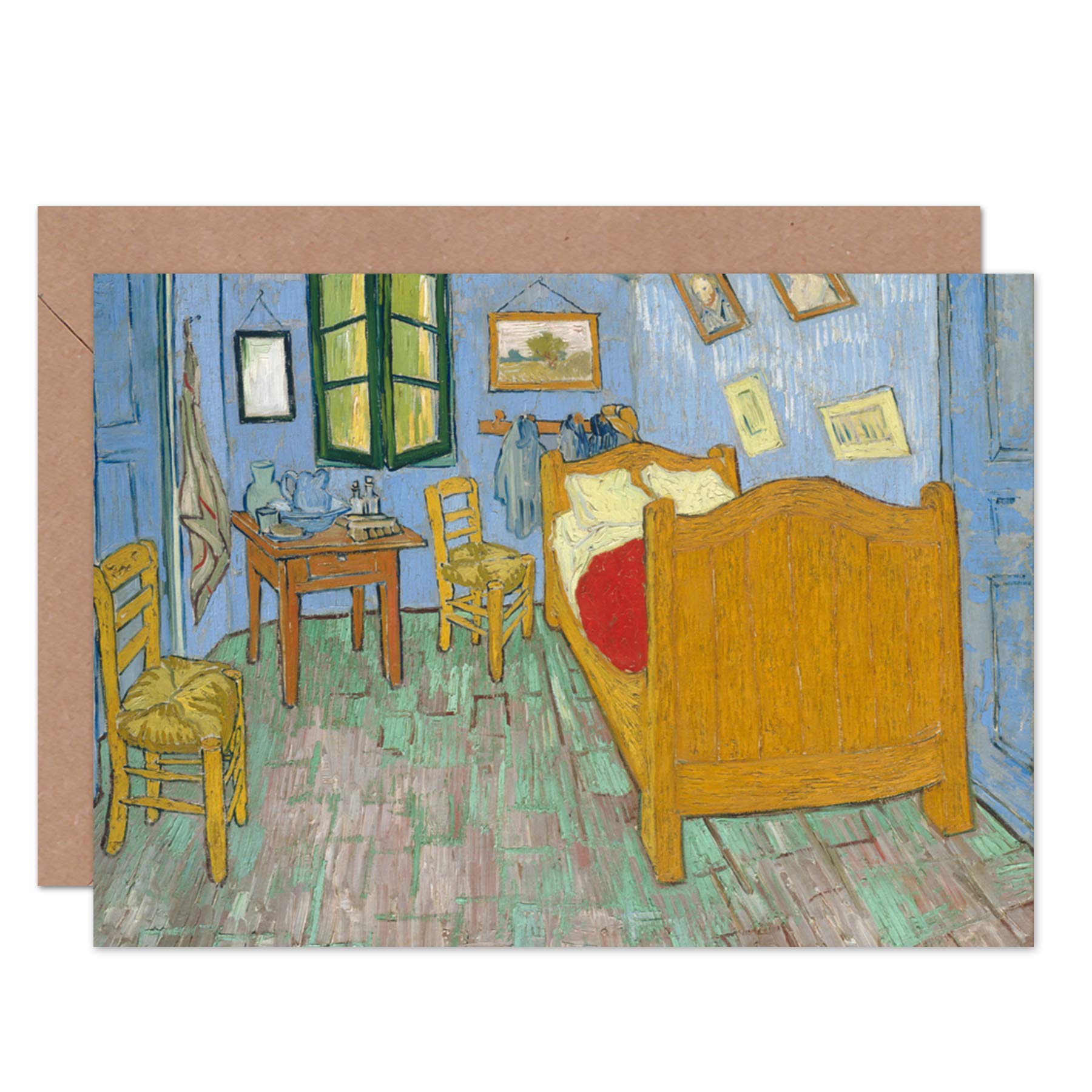 Artery8 Vincent Van Gogh The Bedroom Fine Art Greeting Card Plus Envelope Blank Inside