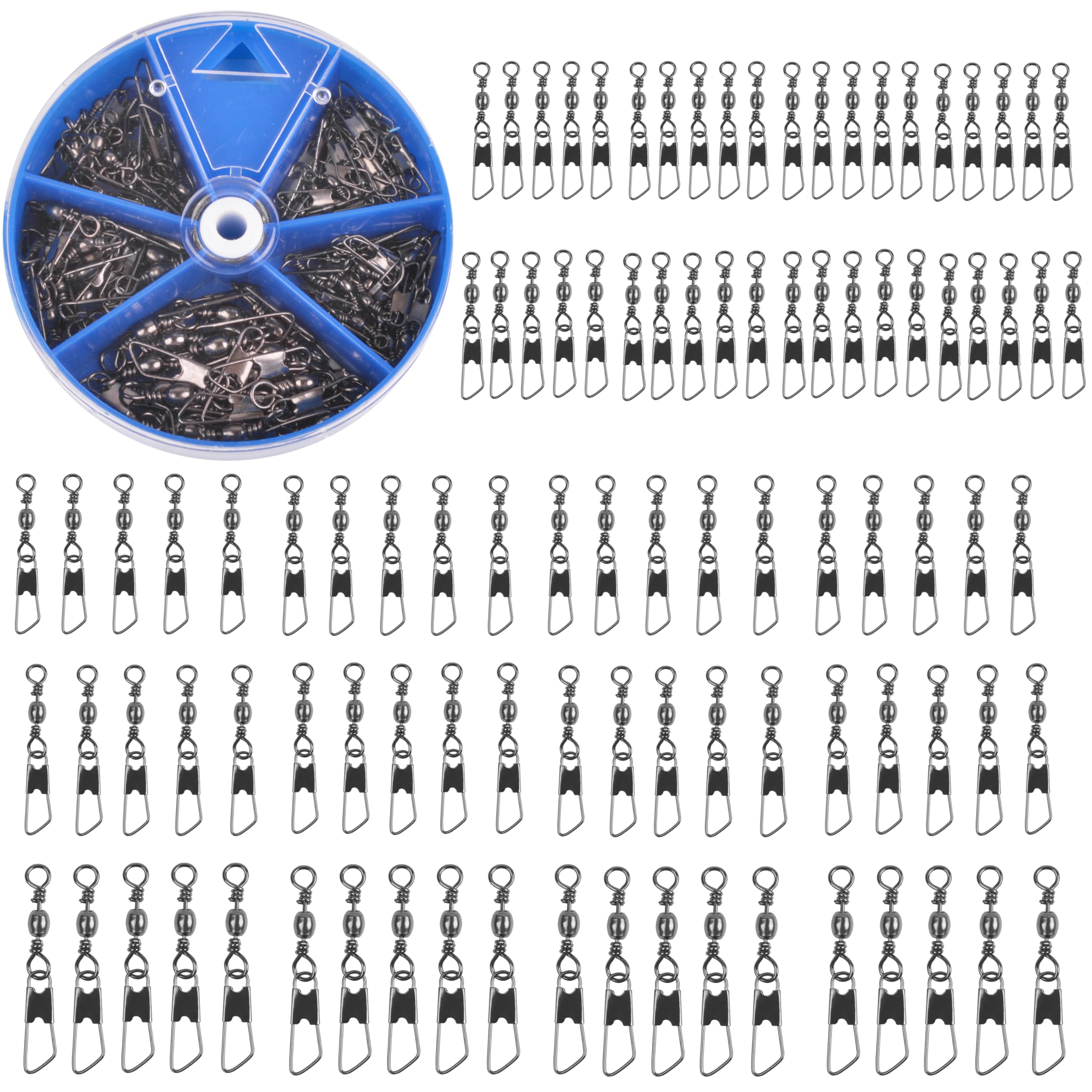 Amazon | 【100本入】AGOOL スナップ付きスイベル サルカン セット 5