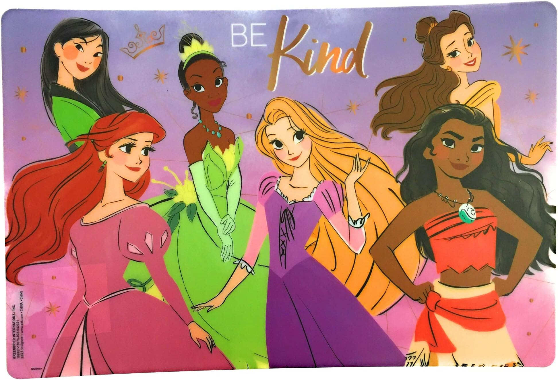 Disney Princesses Be Kind Placemat