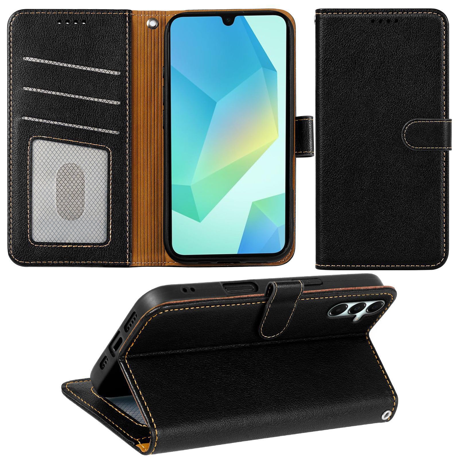 Etui z klapką do Samsung Galaxy S25 Ultra/S25 Plus/S25, skórzane etui portfelowe z uchwytem na karty, stojakiem, etui blokujące RFID, szare, S25 Ultra