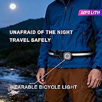 Vista 4 de Luz de bicicleta impermeable IPX6, con 5 + 5 modos, impermeable, tipo C, para montar por la noche, luces de bicicleta de larga vida útil de 17 horas