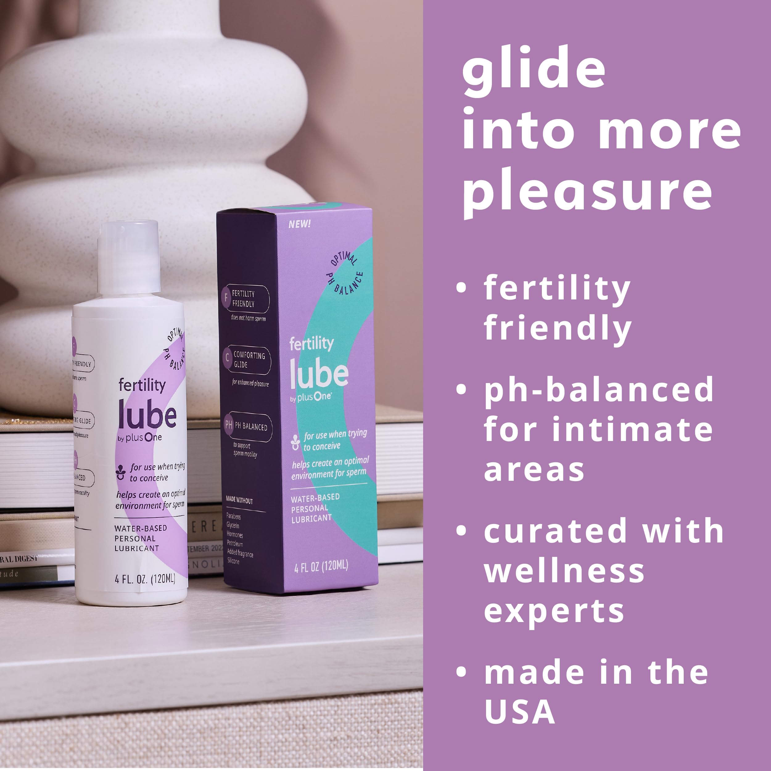 Amazon.com: plusOne Fertility Lube Sperm-Friendly Personal Lubricant for Couples Trying to Conceive pH-Balanced to Mimic Fertile Cervical Mucus Supports Sperm Motility Water-Based & Paraben-Free 4 fl oz : Amazon.com: plusOne Fertility Lube Sperm-Friendly Personal Lubricant for Couples Trying to Conceive pH-Balanced to Mimic Fertile Cervical Mucus Supports Sperm Motility Water-Based & Paraben-Free 4 fl oz :