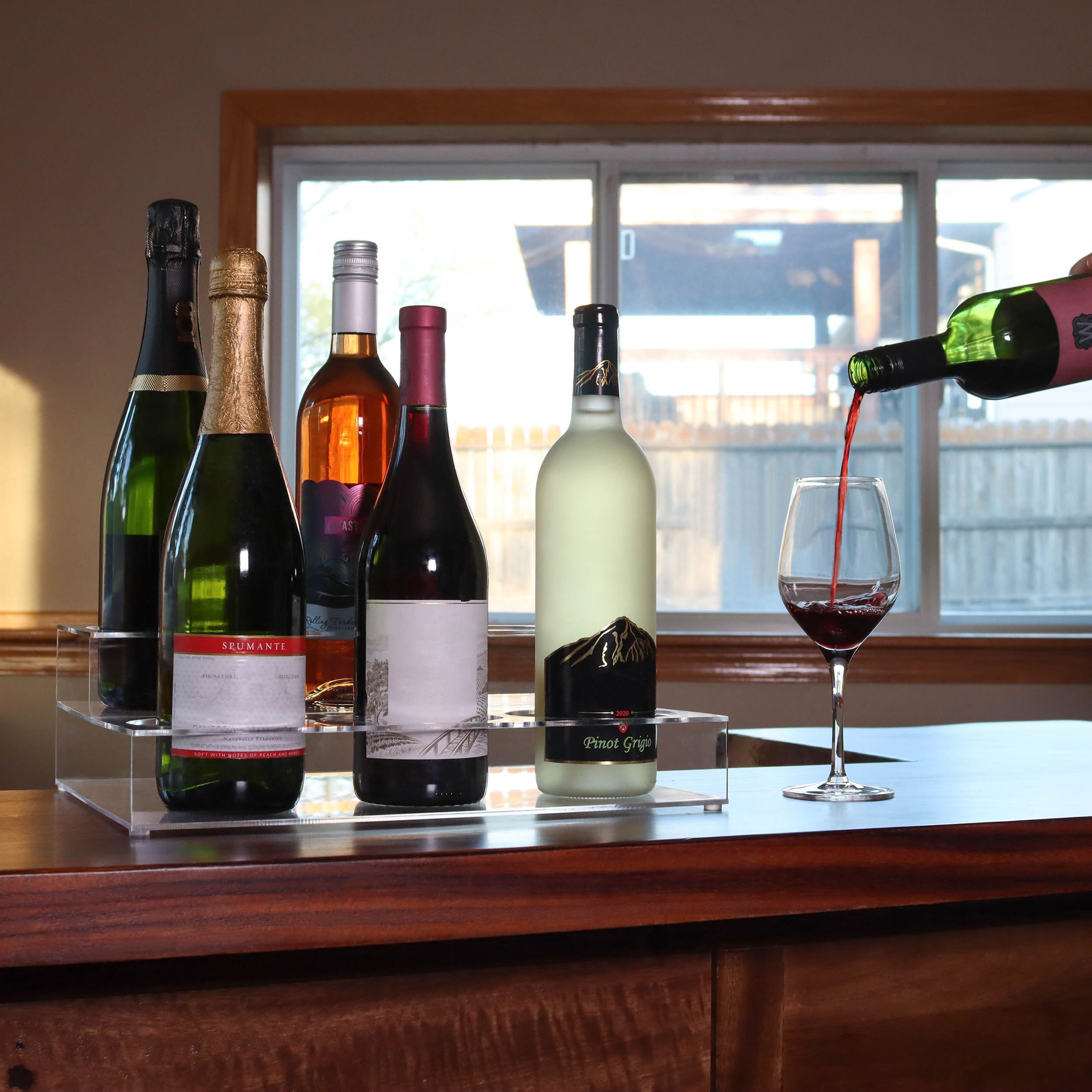 Plat De Présentation à 2 Étages En Verre Transparent Et Or