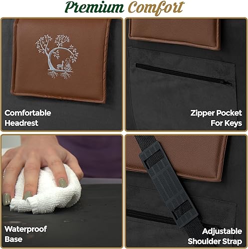 Miniatura 4 de Silla de meditación japonesa con respaldo para adultos, silla de meditación premium con respaldo ajustable y plegable para sentarse, yoga y juegos,