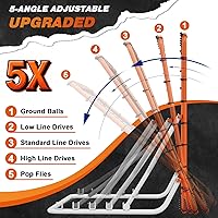 Vista 3 de Baseball Rebounder Net 4x4.5FT with 5 Adjustable Angles,Pro Pitch Back Trainer for Volleyball/Softball/Soccer, Solo Practice for Ground, Line Drive