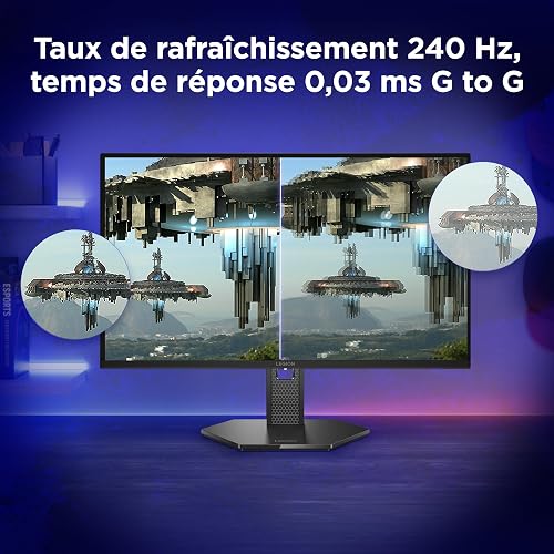 Lenovo Legion 27Q-10 OLED - Écran Gaming de 26.5" avec Eyesafe (QHD, QD-OLED, 240Hz, 0.03ms GtG, 2xHDMI+DP, AMD FreeSync Premium) - Réglage en Inclinaison - Noir - 4