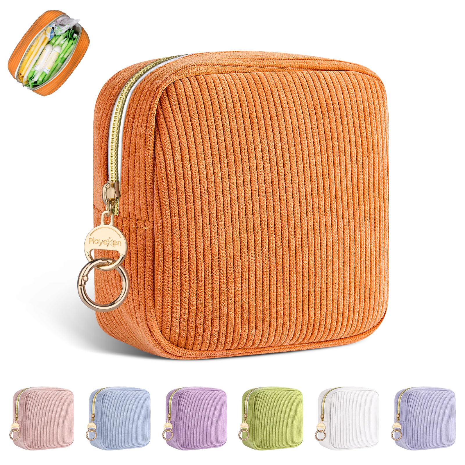 Neceser Compresas 2 Bolso de Almacenamiento para Compresas Algodon Tampones Bolsa Menstrual con Cremallera de Servilletas Sanitarias Bolsas Portátil para Mujers Regalo Adolescentes Niña(Violeta&Azul) — view 20
