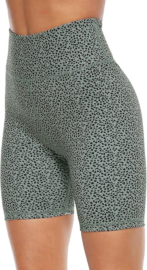 PERSIT Women’s High Waist Print Workout Yoga Shorts