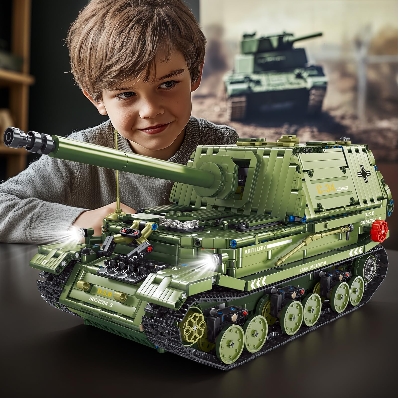 Amazon.com: NUTCRACKER WW2 Army Military Tank Building Set - Army