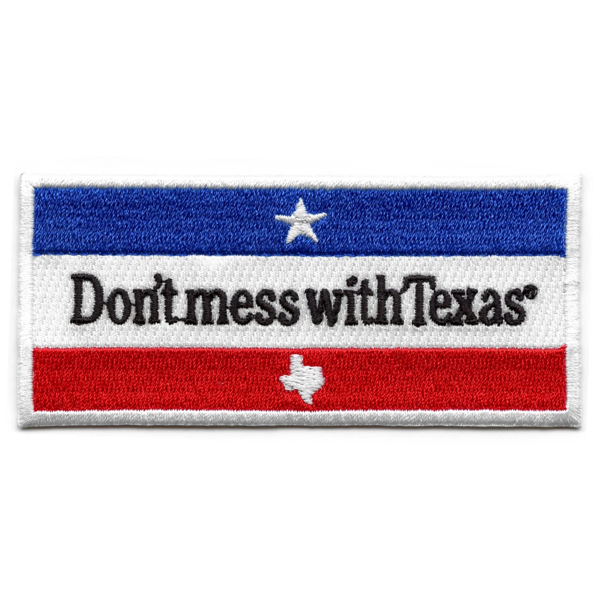 Official Don't Mess with Texas Patch Long Box Embroidered Iron On