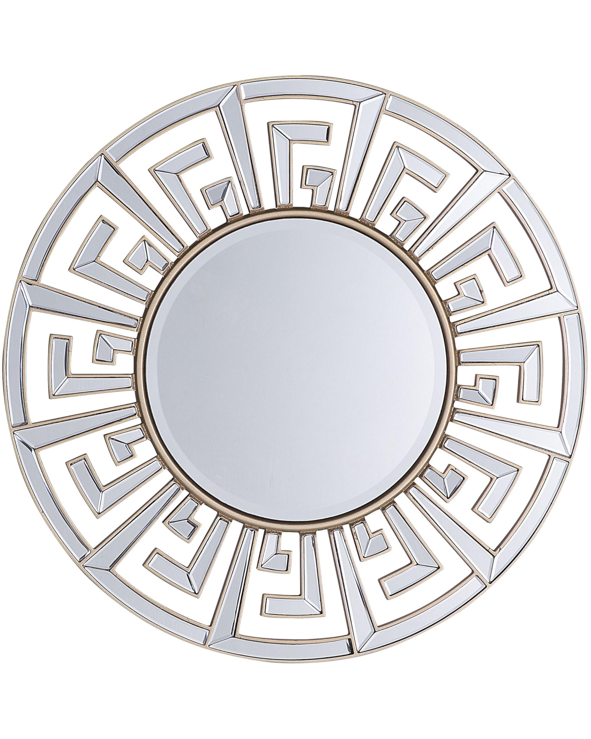 Beliani Wall Mirror Flers 70 Cm 70 Cm Metal Gold