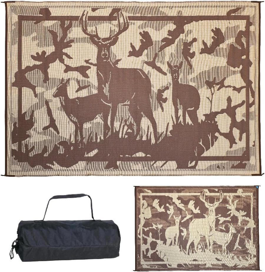Stylish Camping HC8114 Desert Camo/Green 8'x11' Camo Deer Mat, 1 Pack