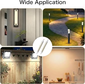 2 Pack R7S LED Bulb 118mm Dimmable 9W – 3000K Warm White J118 Linear Halogen Bulb Replacement – Light for Floor Lamps, Floodlights & Security Lighting [Energy Class A]