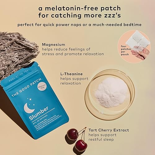 Miniatura 2 de The Good Patch Slumber - Parche de Apoyo para el Sueño, Sin Melatonina, Liberación Sostenida, Parche Natural con L-Teanina, Magnesio, Extracto de