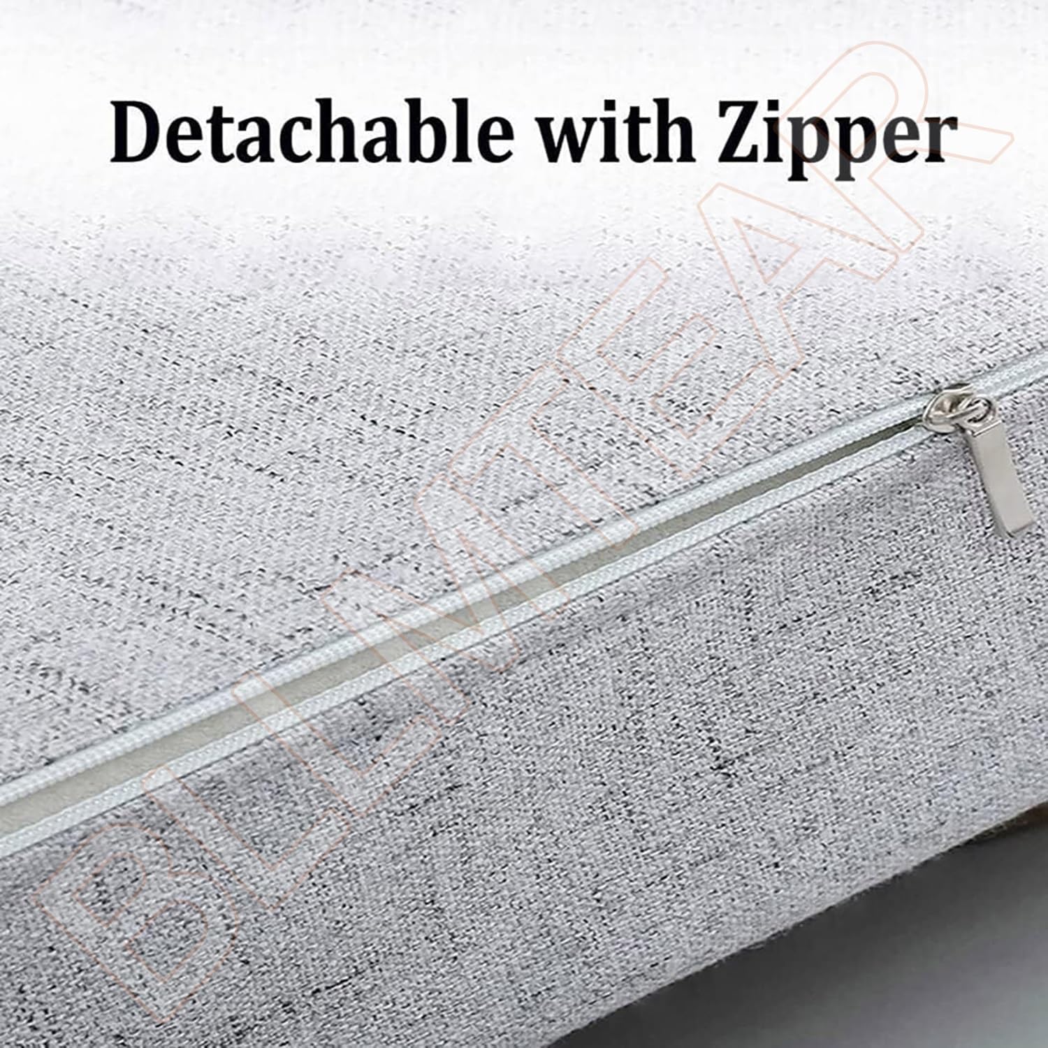 Sofa Bed Armrest Cushion Linen Fabric Cover Thicken Couch Support Pillow Rectangular Headboard Cushion Gap Filler Elbow Pillow(Color:Beige,Size:18x18x55cm)