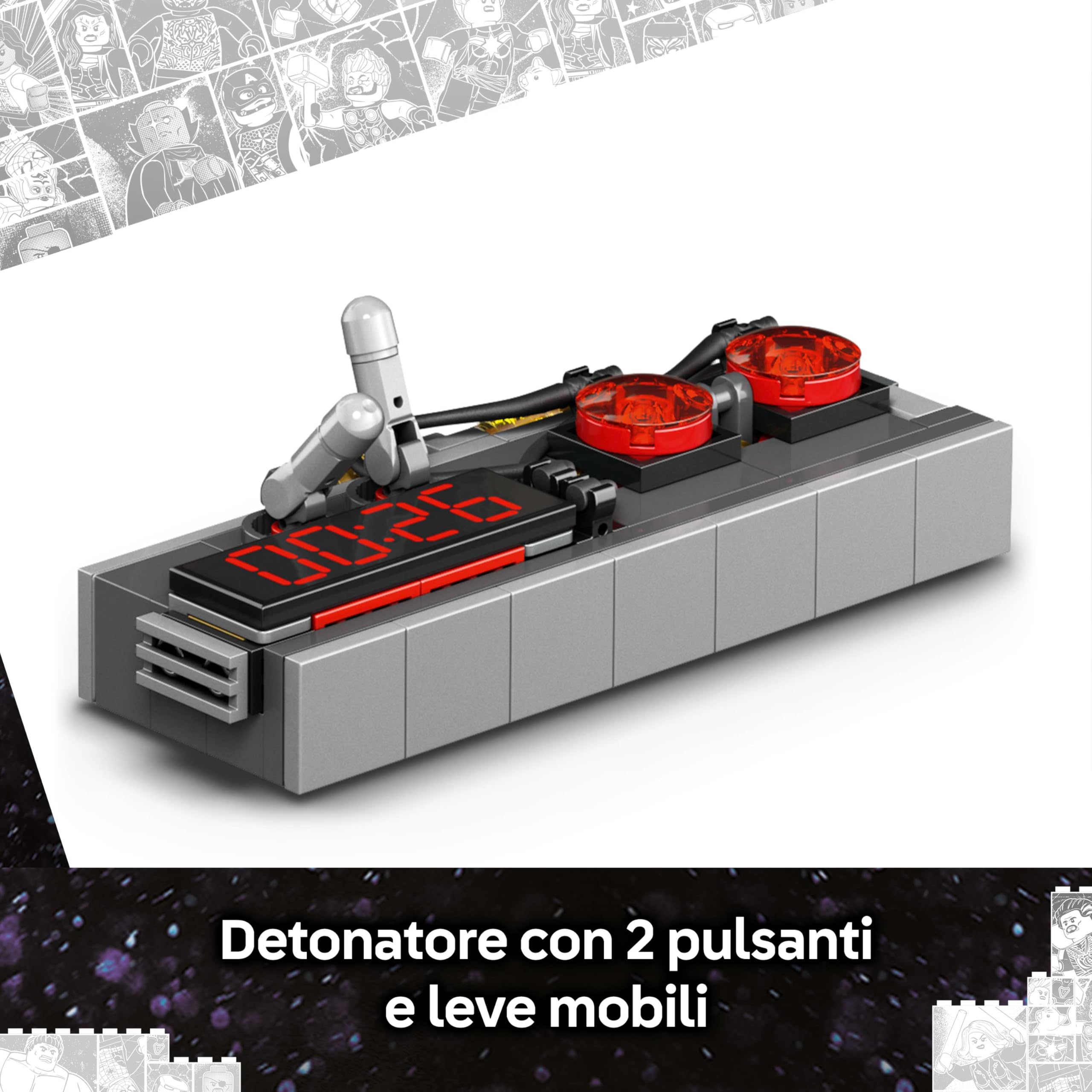 LEGO | Marvel Groot in Tuta da Ravager - Action Figure Giocattolo da Collezione per Supereroi - Decorazione per Camera da Letto o Scrivania - Regalo di Compleanno per Bambini e Fan da 10 Anni - 76341