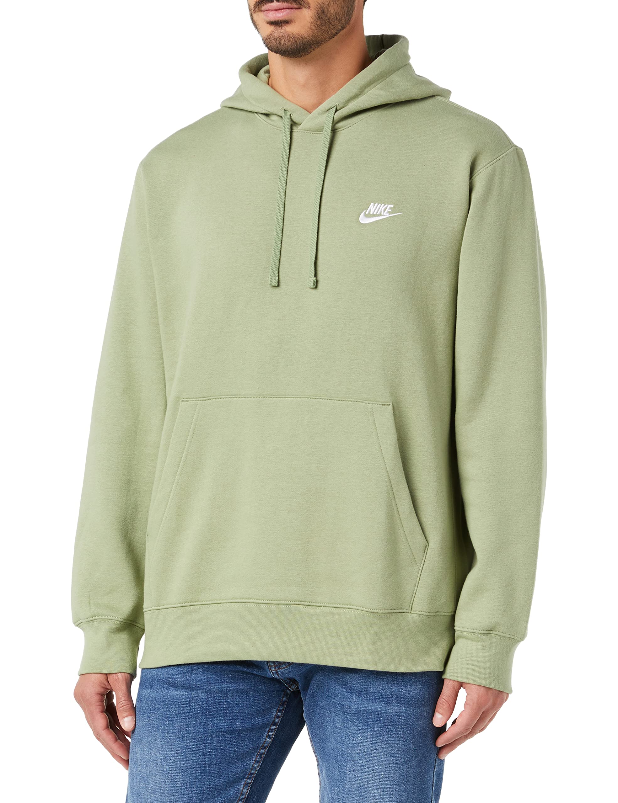 Nike NSW Club Hoodie Po BB Oil Zielony/Biały S