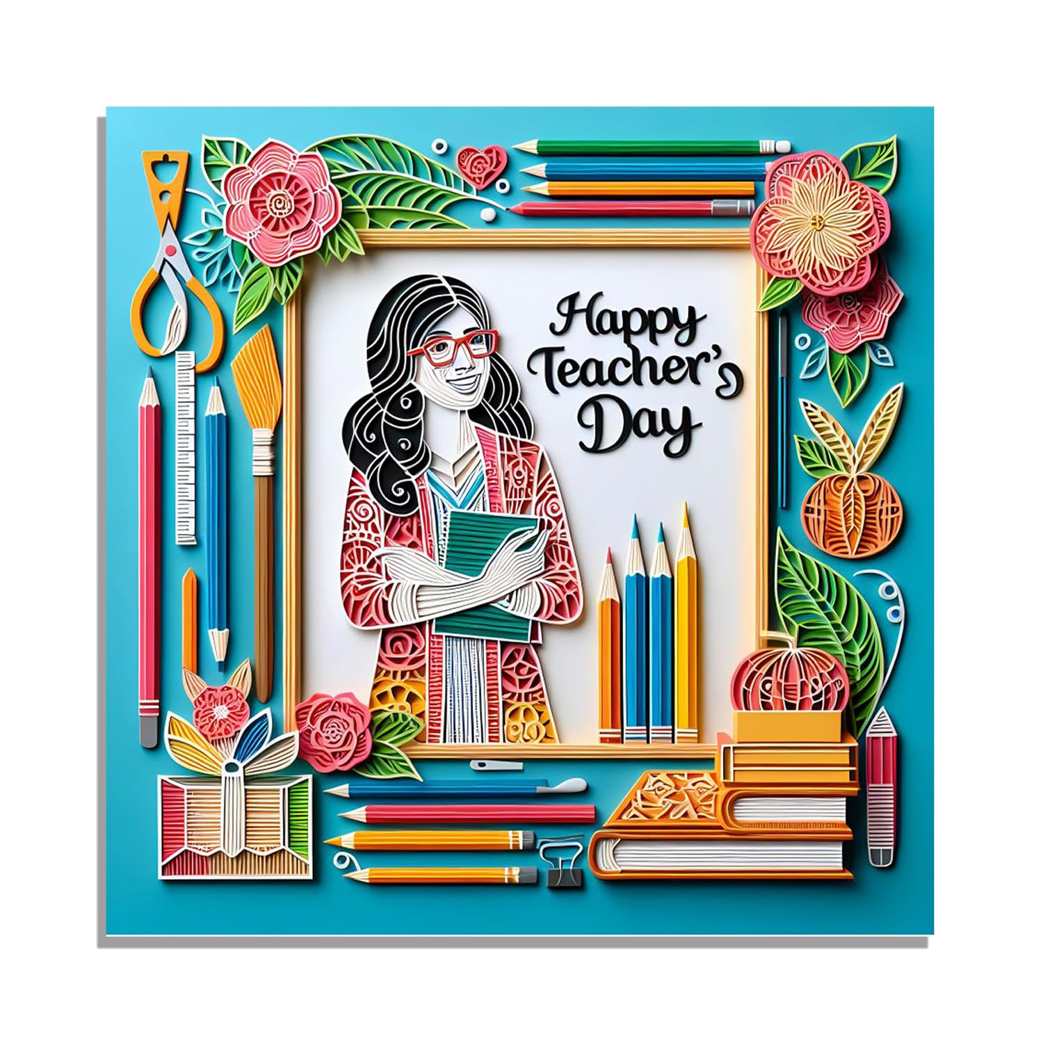 Deep Print Mart Teachers Day Gift Fridge Magnet | 4x4 Inch Acrylic Print Magnet | Inspirational Gift for Teachers (STYLE-01) (B0DD1HTF1W) Amazon Price History, Amazon Price Tracker