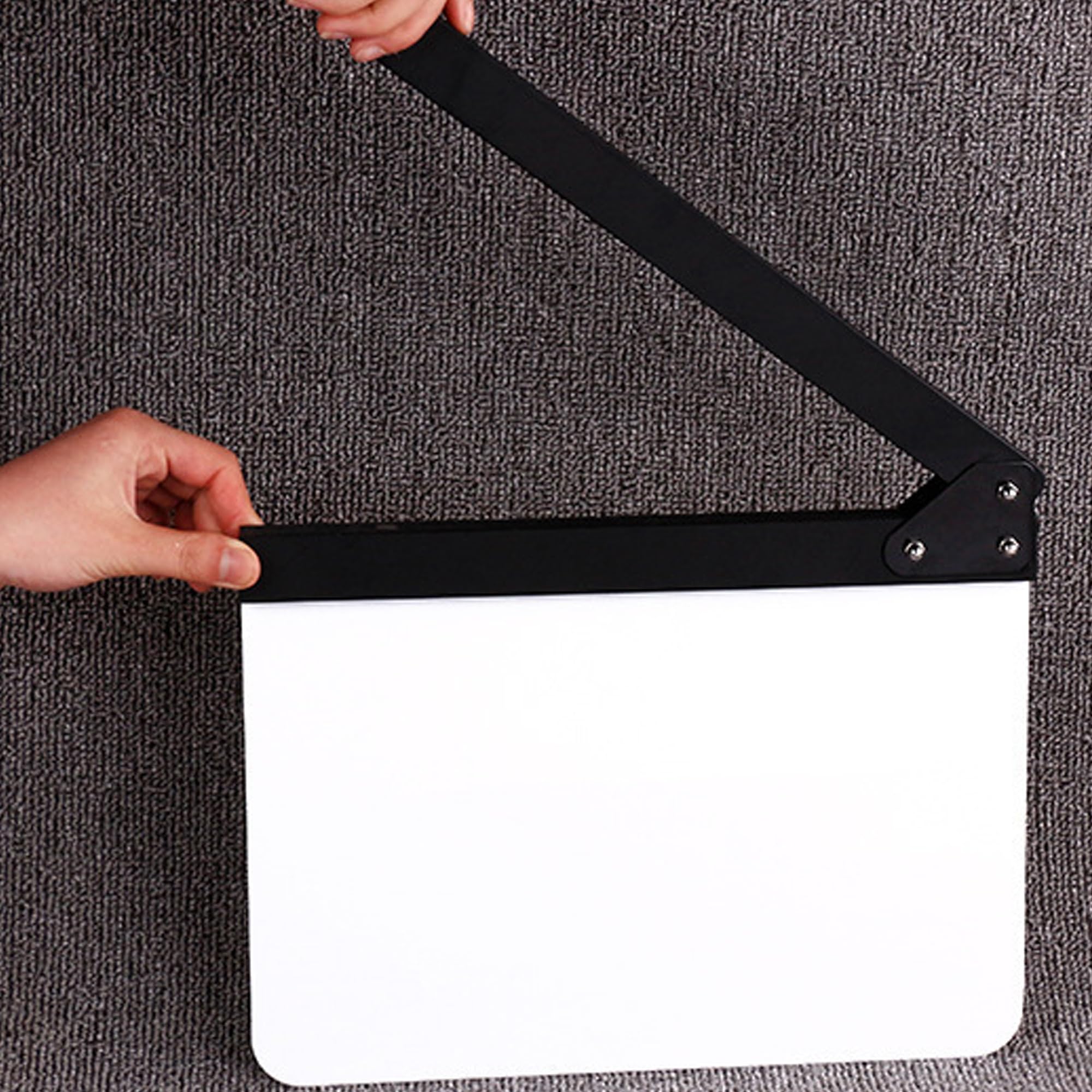 7PCS lavagne per registi in acrilico colorato, 20*20 cm, Cinematografico Acrilico Film Clapboard Pellicola, Regista Professionale, Rumoroso, con 5 pennarelli e cancellino per lavagna
