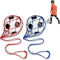 Vista 8 de 2PCS Soccer Ball Net Soccer Training Equipment, Football Kick Throw Solo Practice Training Aid, Upgrade Soccer Nets for Kids Youth Adults for Ball