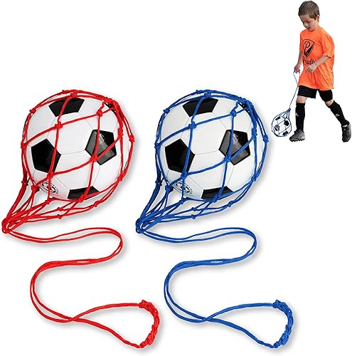 Miniatura 8 de 2PCS Soccer Ball Net Soccer Training Equipment, Football Kick Throw Solo Practice Training Aid, Upgrade Soccer Nets for Kids Youth Adults for Ball