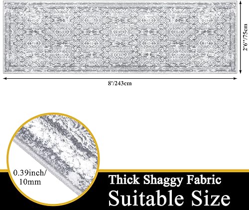 Miniatura 2 de Vaukki Alfombra de pasillo para pasillo alfombra de lavandería suave vintage alfombra antideslizante para entrada alfombra de área de cocina lavable