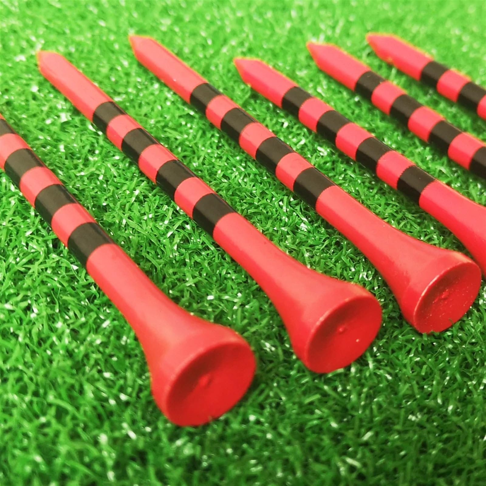 Golf Tee 100 Teile/Paket Golf-Tees Aus Holz 4 Schwarz Streifen Weiß Schwarz FüR Einen Idealen Abschlag