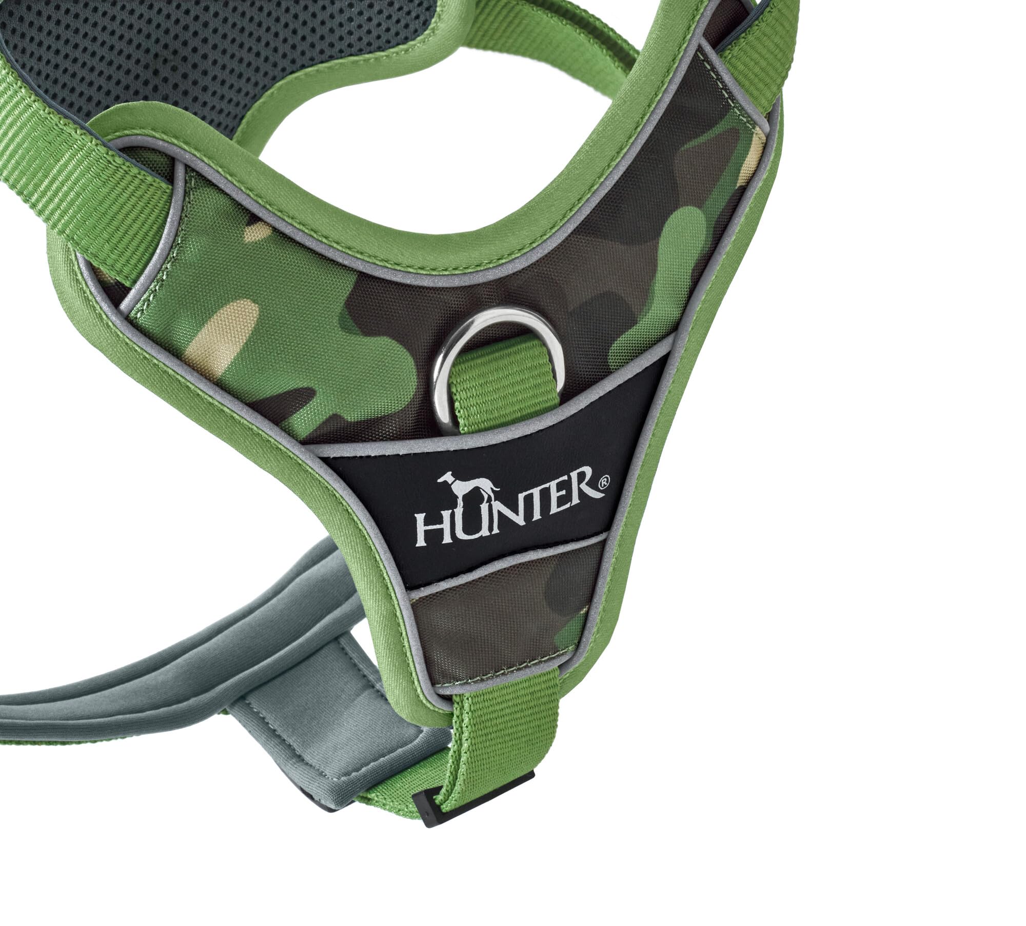 Hunter DIVO Camouflage - Arnés de Camuflaje (5 Posiciones, Ajustable en 5 Posiciones, con Hebillas de Aluminio, Acolchado Transpirable, Reflectante 3M Scotchlite, Talla L-XL)