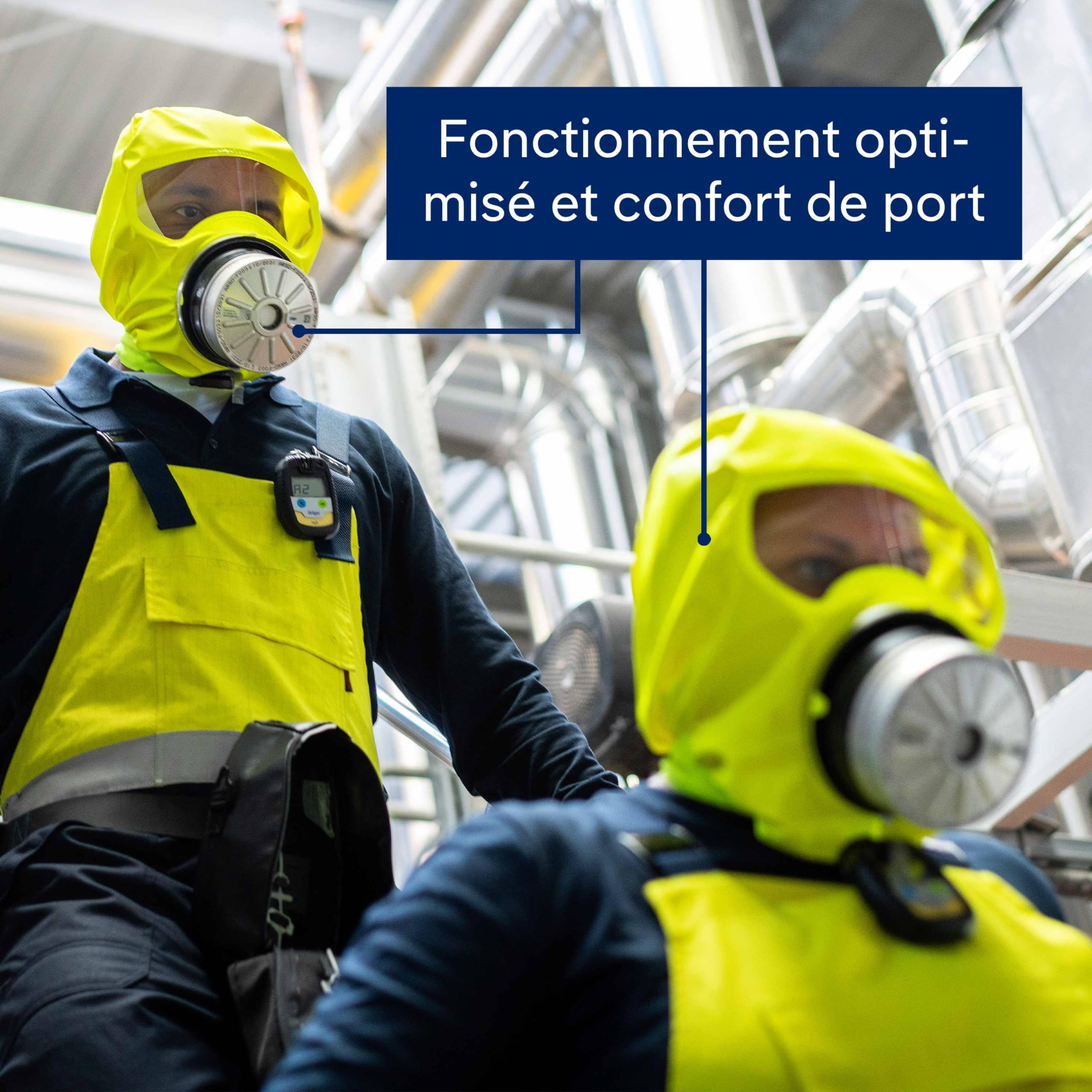 Dräger PARAT 7520 Cagoule d’évacuation industrielle & incendie| Cagoule auto-sauveteur avec filtre combiné ABEK CO P3 | Soft Pack