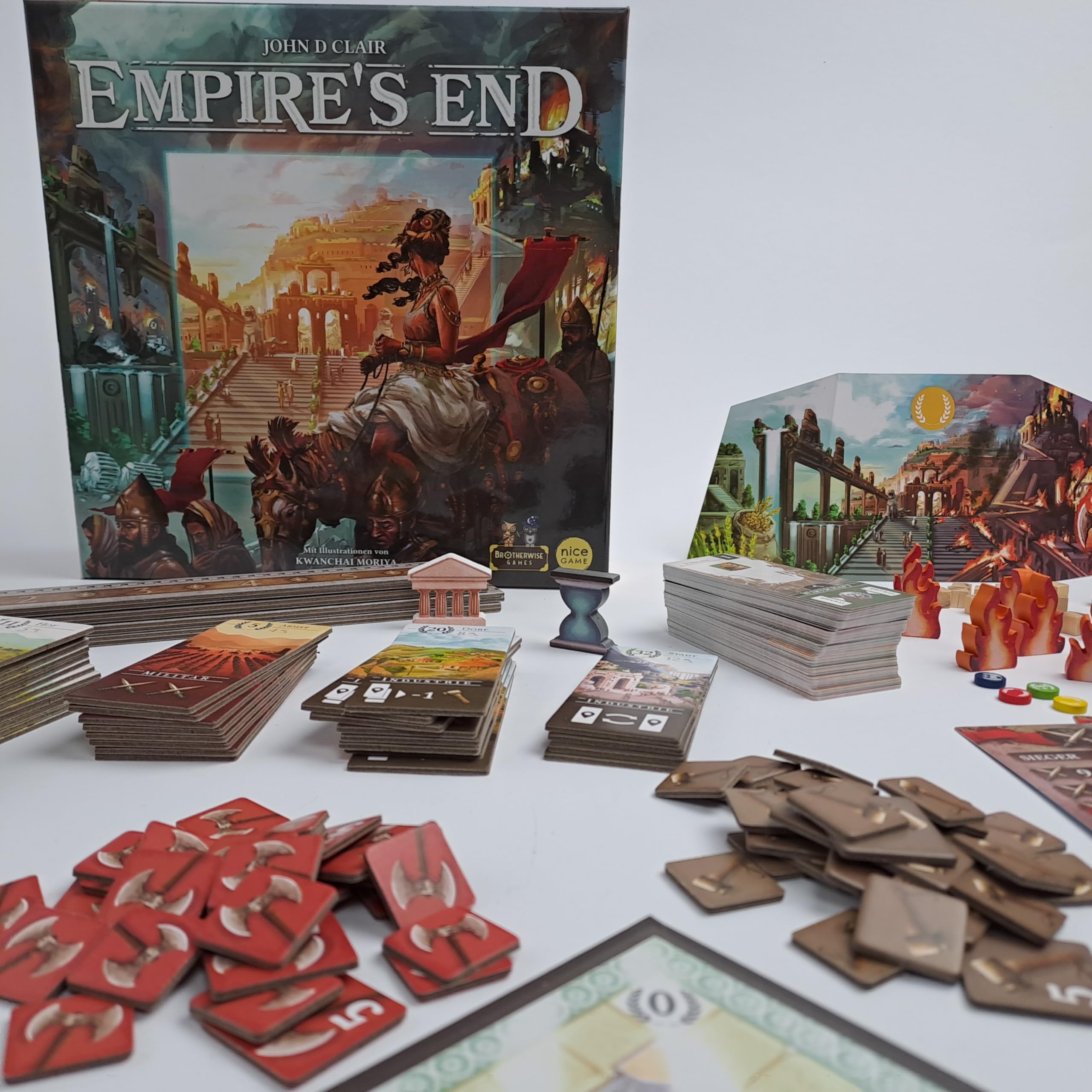 Empire's End - Gesellschaftsspiel - 2-4 Spieler - Ab 10+ Jahre - Strategiespiel - Brettspiel - Kennerspiel - 45-60 Minuten - Ideal für den Brettspieleabend mit Freunden