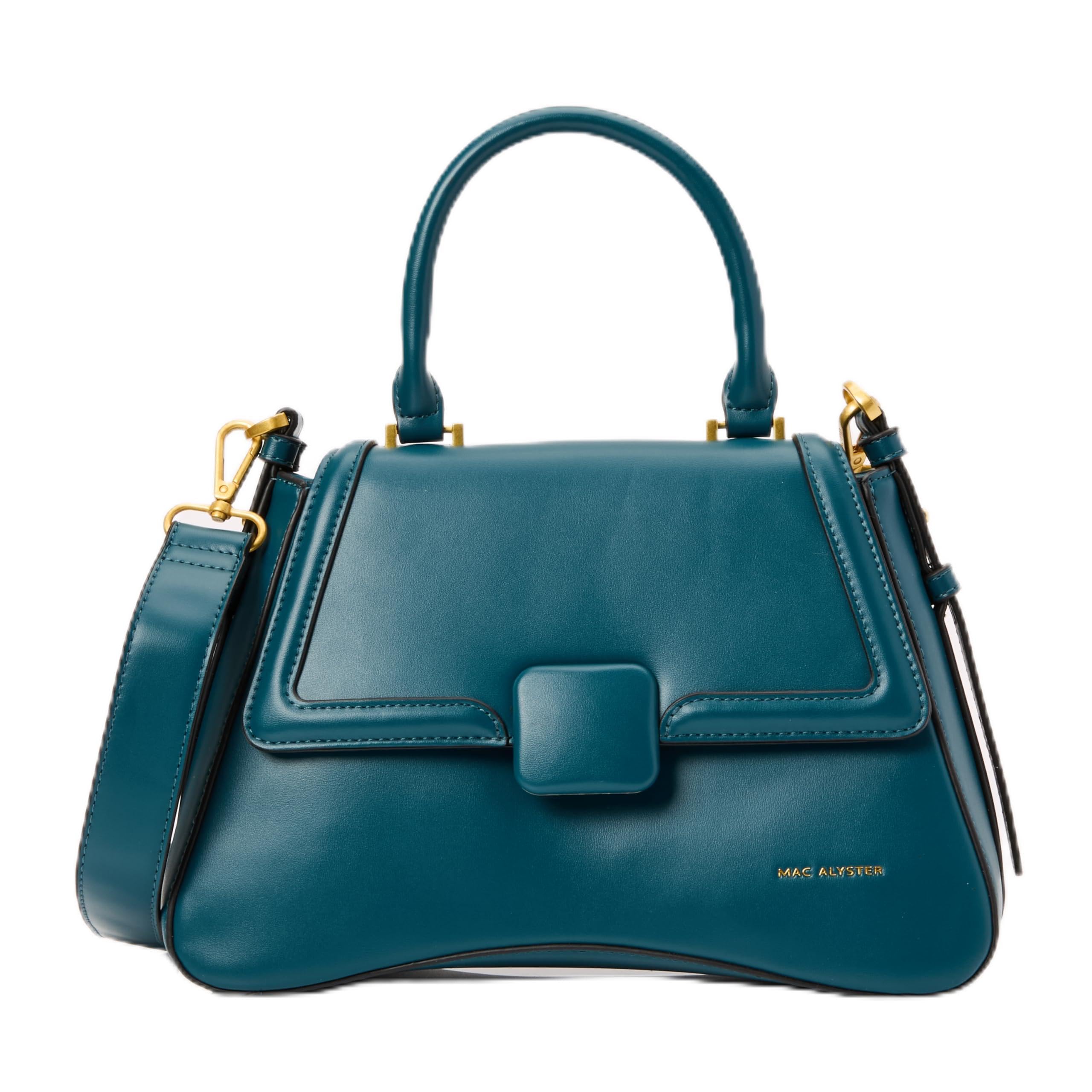 MAC ALYSTER Women Porte Main + Bandouliere Handbag, Blue, Standard