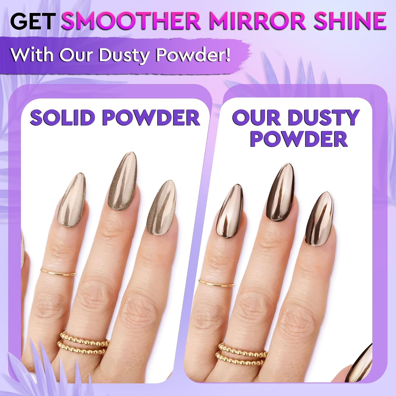 Chrome Nail Powder Set – 16 Colored Nail Chrome Powder Set with Gold, Silver, Copper, Blue, Green & Red Pigments – Mirror, Holographic & Chameleon Effects for Trendy Nails Looks with Luminous Shine