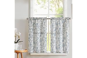 Vangao Farmhouse Kitchen Floral Cafe Curtains