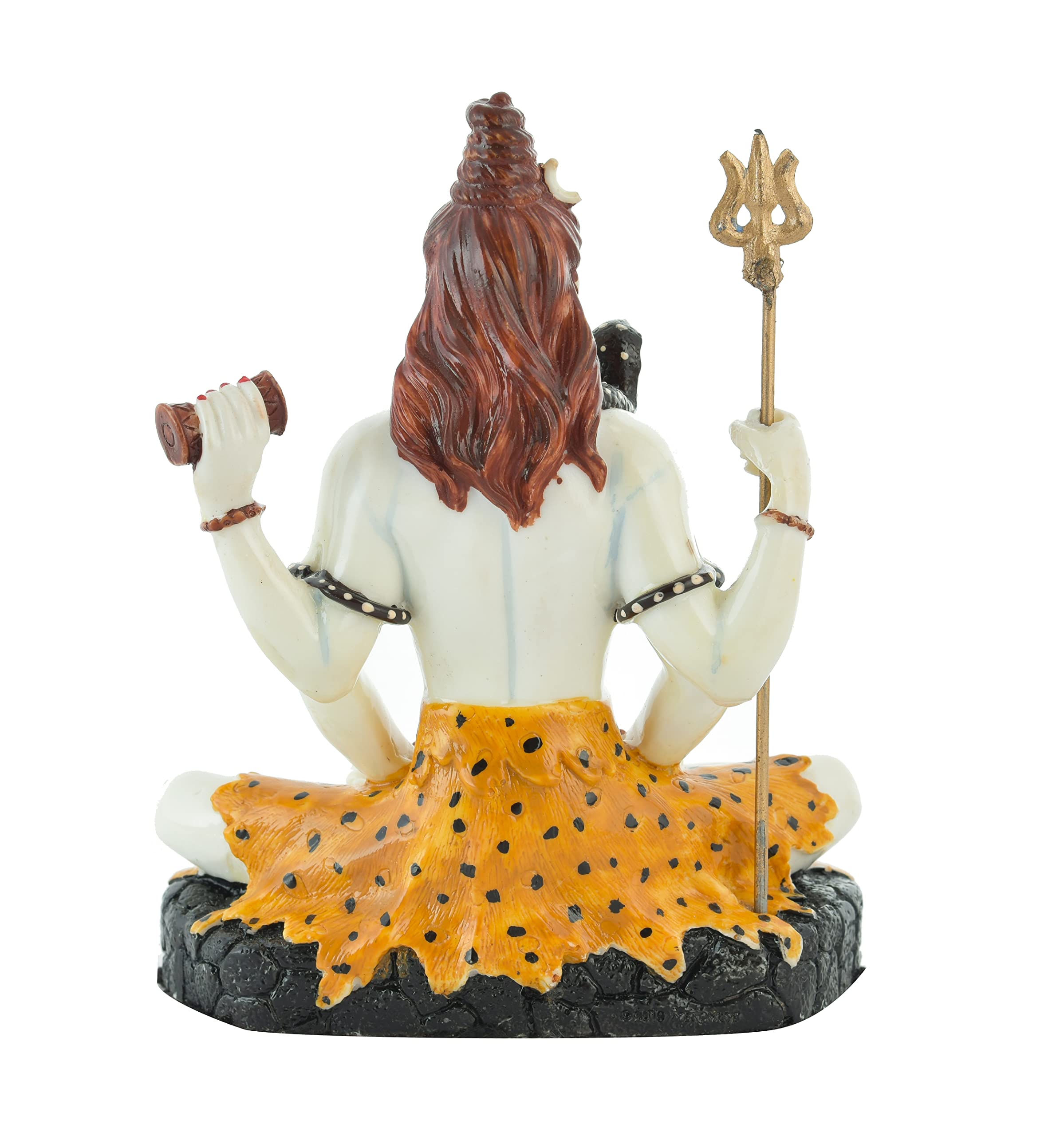 Archna Handicraft Polyresin Lord Shiva Sitting on Dhyan Mudra Murti Figurines Idol Mahadev Sculpture (6x5 Inch) - Image 2 thumbnail