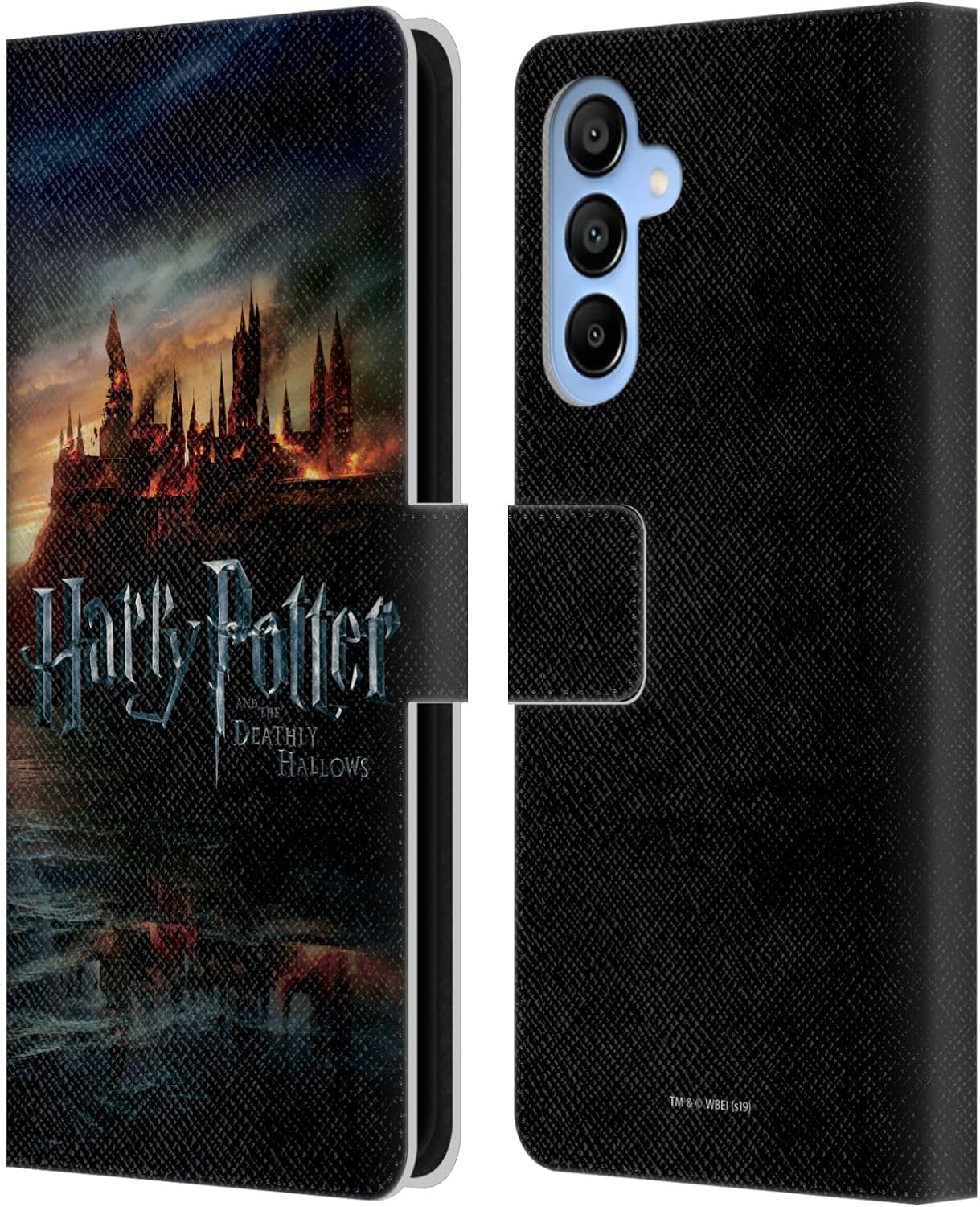 Head Case Designs Officially Licensed Harry Potter Castle Deathly Hallows VIII Leather Wallet Case Compatible with Samsung Galaxy A16 5G