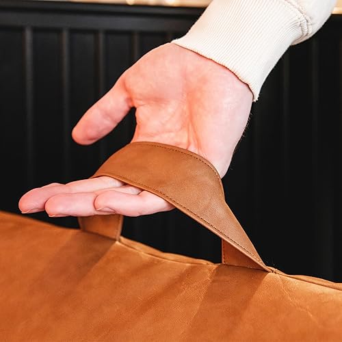 Miniatura 146 de Big Joe Roma - Puf para niños, sherpa de avena y rosa del desierto, gamuza vegana, 2 pies, ligero, recargable, asiento para niños Avena/Rosa del